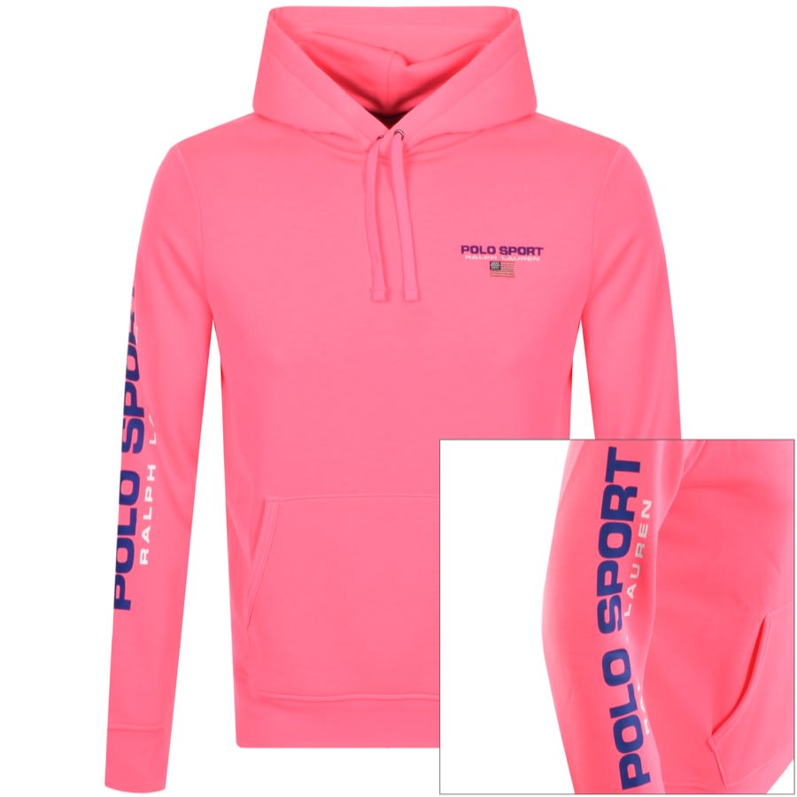 Ralph Lauren Polo Sport Pullover Hoodie Pink Mainline Menswear